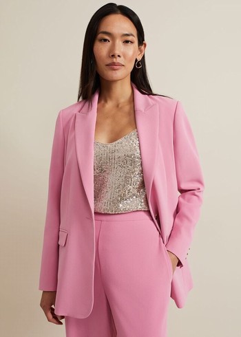 Phase Eight Elandra Tux Jackets Pink Canada | VHIJXT-319